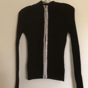 Black Sweater with rhinestones